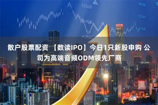 散户股票配资 【数读IPO】今日1只新股申购 公司为高端音频ODM领先厂商