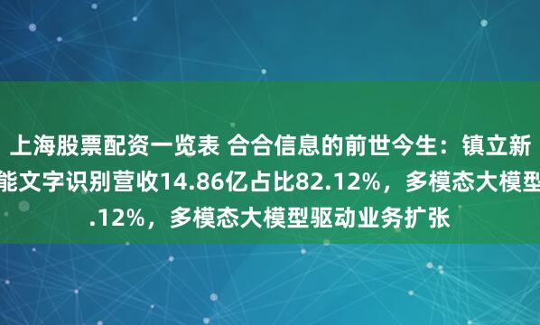 上海股票配资一览表 合合信息的前世今生：镇立新掌舵深耕，智能文字识别营收14.86亿占比82.12%，多模态大模型驱动业务扩张